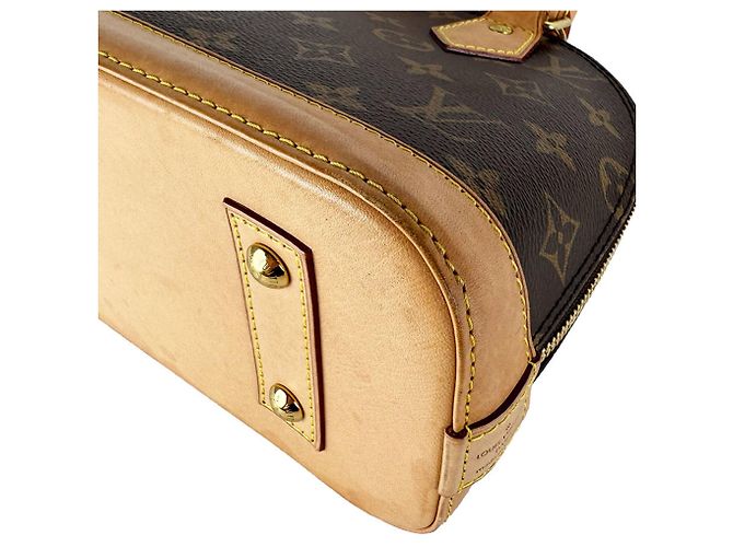 Borsa Louis Vuitton Monogram Alma BB Marrone Monogramma - vista 8