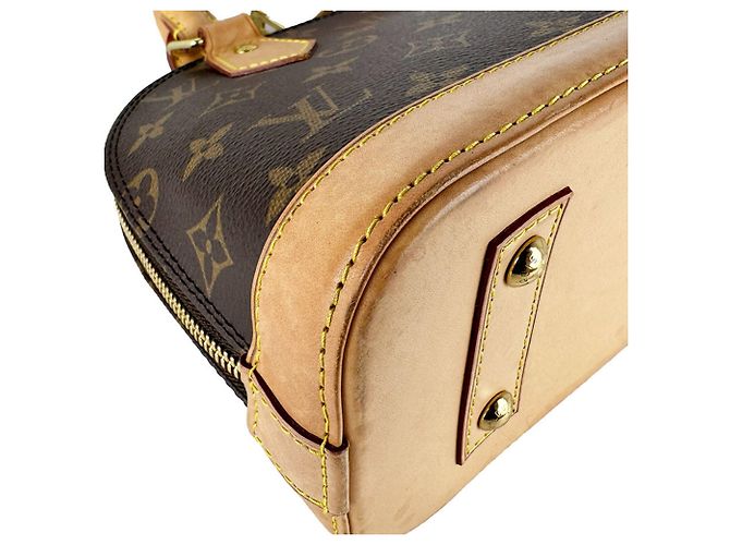 Borsa Louis Vuitton Monogram Alma BB Marrone Monogramma - vista 9
