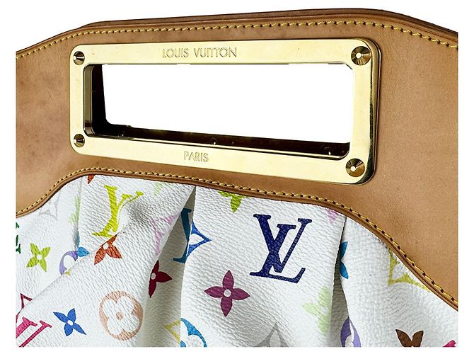 Borsa Louis Vuitton Monogram Multicolor Judy PM Bianco Multicolore - vista 12