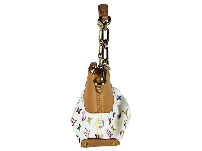 Borsa Louis Vuitton Monogram Multicolor Judy PM Bianco Multicolore - vista 2