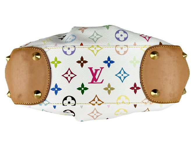 Borsa Louis Vuitton Monogram Multicolor Judy PM Bianco Multicolore - vista 4