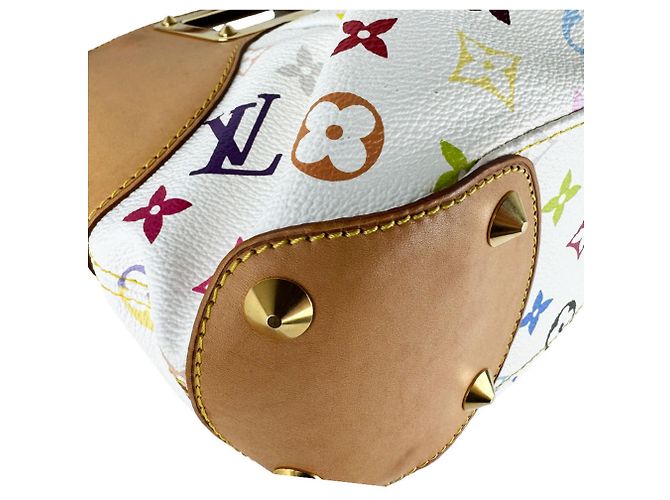 Borsa Louis Vuitton Monogram Multicolor Judy PM Bianco Multicolore - vista 9