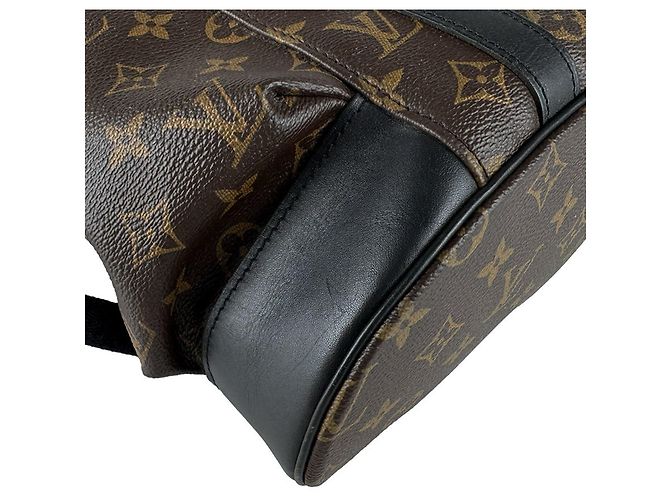 Zaino Louis Vuitton Monogram Macassar Christopher MM Marrone Nero Monogramma - vista 9