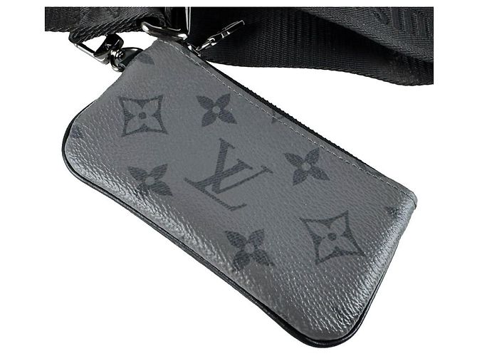 Borsa a tracolla Louis Vuitton Monogram Eclipse Marrone Nero Monogramma - vista 11