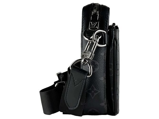 Borsa a tracolla Louis Vuitton Monogram Eclipse Marrone Nero Monogramma - vista 2