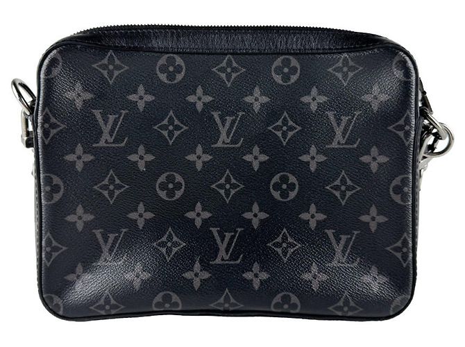 Borsa a tracolla Louis Vuitton Monogram Eclipse Marrone Nero Monogramma - vista 3