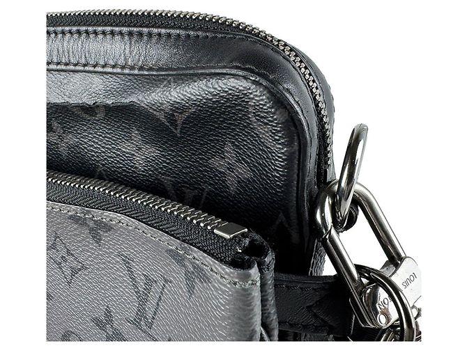 Borsa a tracolla Louis Vuitton Monogram Eclipse Marrone Nero Monogramma - vista 6