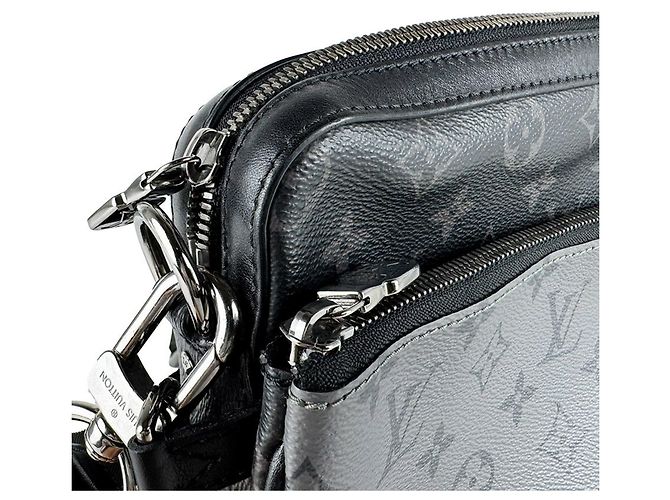 Borsa a tracolla Louis Vuitton Monogram Eclipse Marrone Nero Monogramma - vista 7