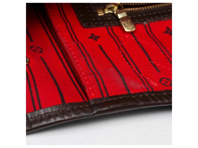 Louis Vuitton Neverfull MM Damier Ebene Borsa Tote Marrone Marrone scuro - vista 10