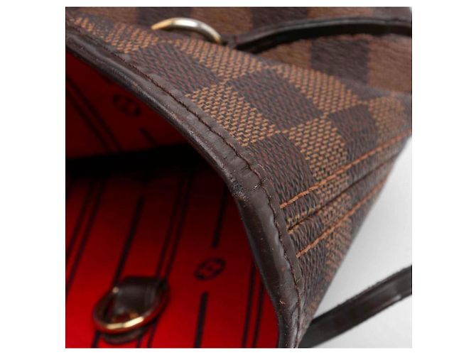 Louis Vuitton Neverfull MM Damier Ebene Borsa Tote Marrone Marrone scuro - vista 13