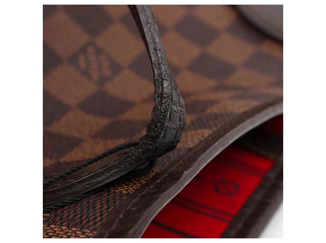 Louis Vuitton Neverfull MM Damier Ebene Borsa Tote Marrone Marrone scuro - vista 17