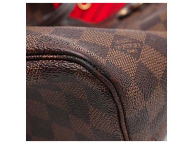 Louis Vuitton Neverfull MM Damier Ebene Borsa Tote Marrone Marrone scuro - vista 18