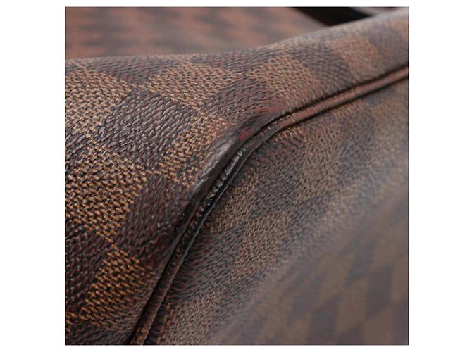Louis Vuitton Neverfull MM Damier Ebene Borsa Tote Marrone Marrone scuro - vista 19