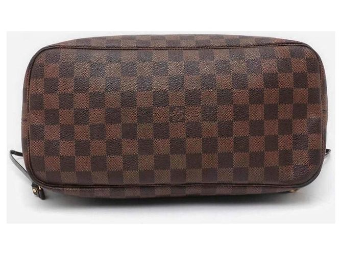 Louis Vuitton Neverfull MM Damier Ebene Borsa Tote Marrone Marrone scuro - vista 3
