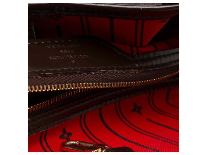 Louis Vuitton Neverfull MM Damier Ebene Borsa Tote Marrone Marrone scuro - vista 8