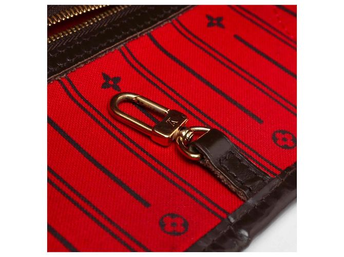 Louis Vuitton Neverfull MM Damier Ebene Borsa Tote Marrone Marrone scuro - vista 9