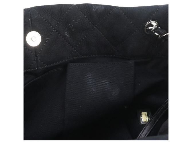 Borsa a tracolla con catena in pelle Matelassé Chanel Nero - vista 8