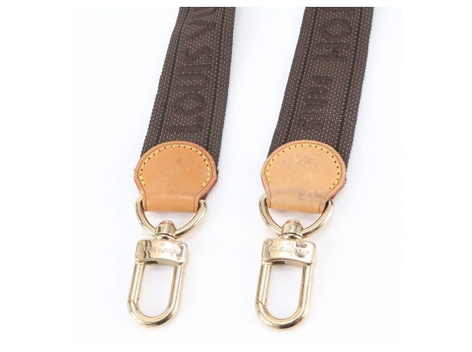 Tracolla Louis Vuitton in pelle marrone e nylon - vista 2