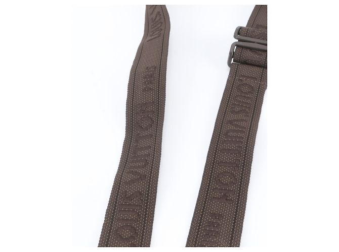 Tracolla Louis Vuitton in pelle marrone e nylon - vista 3