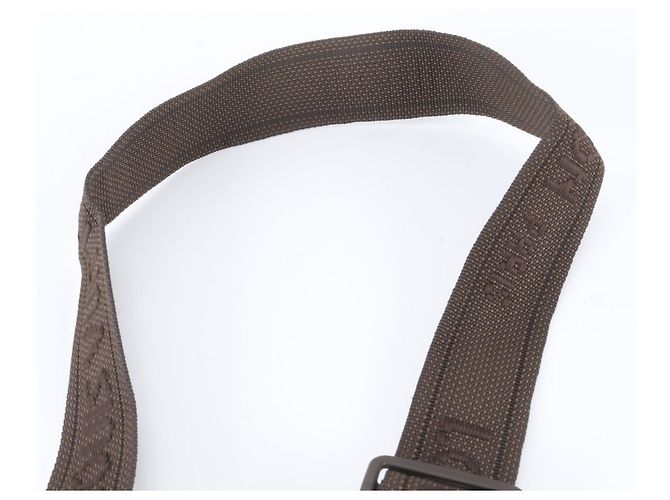 Tracolla Louis Vuitton in pelle marrone e nylon - vista 4
