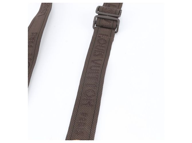 Tracolla Louis Vuitton in pelle marrone e nylon - vista 5