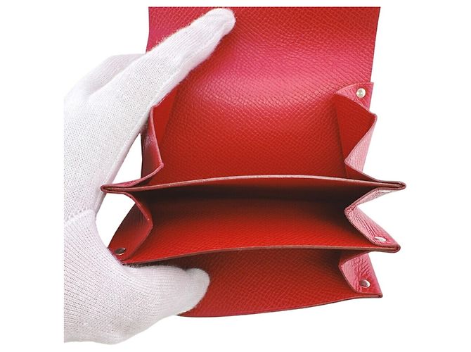Hermès Tarjetero Accordion Hermes en Rojo Roja - vista 8