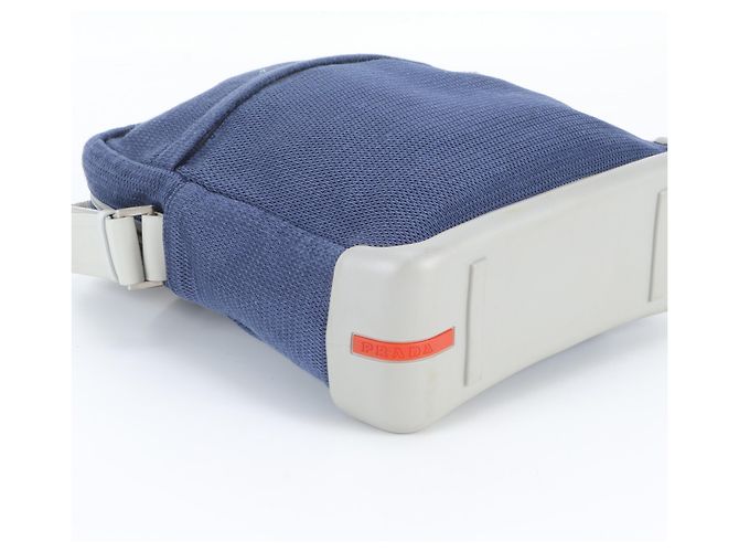 Autre Marque Borsa Messenger Pradasports Marrone Blu navy - vista 5