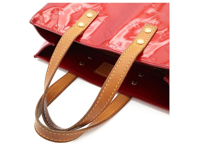 Borsa Louis Vuitton Monogram Vernis Lead PM Rosso - vista 5