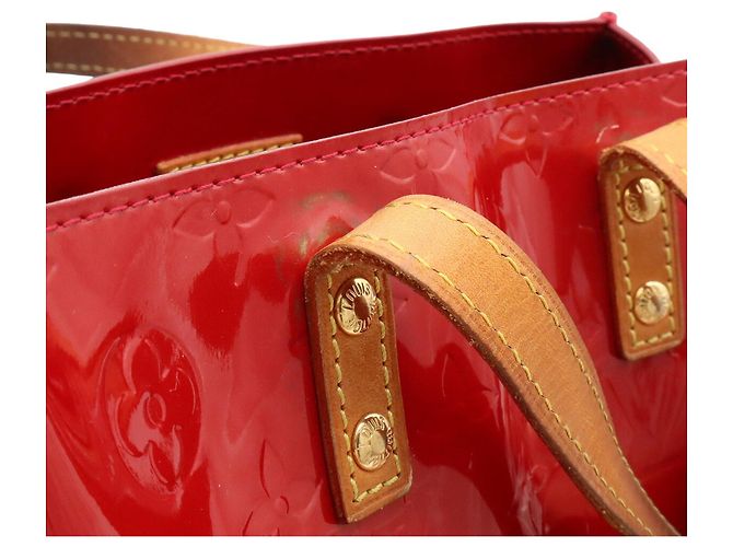 Borsa Louis Vuitton Monogram Vernis Lead PM Rosso - vista 6