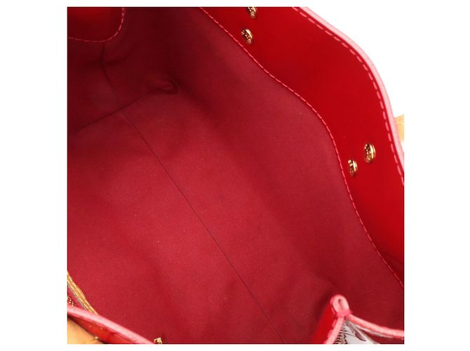 Borsa Louis Vuitton Monogram Vernis Lead PM Rosso - vista 8
