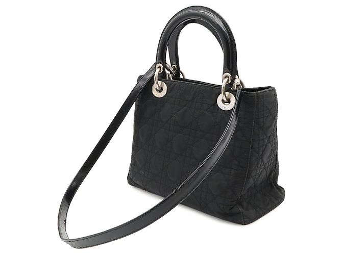 Borsa Christian Dior Lady Medium Cannage Nero - vista 3