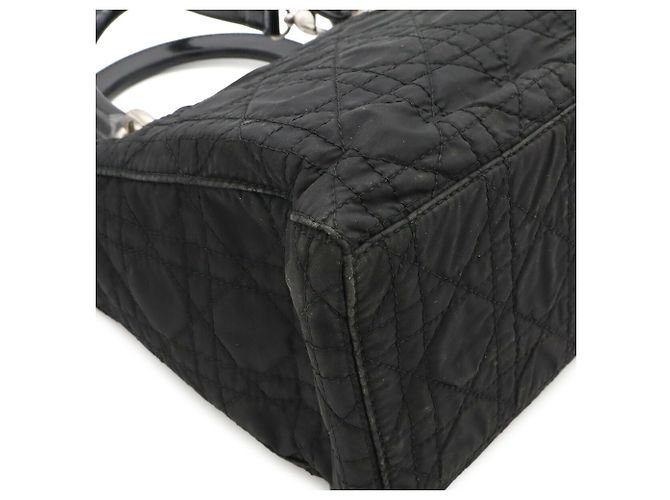 Borsa Christian Dior Lady Medium Cannage Nero - vista 4