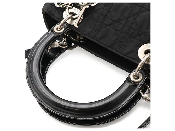 Borsa Christian Dior Lady Medium Cannage Nero - vista 5