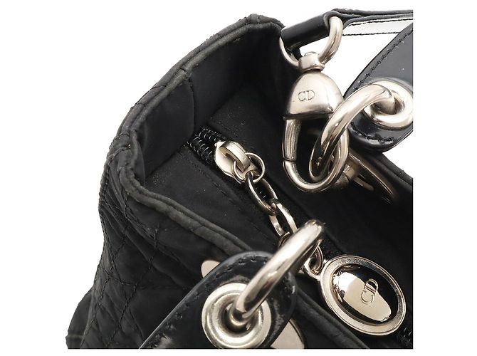 Borsa Christian Dior Lady Medium Cannage Nero - vista 7