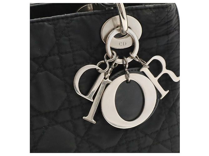 Borsa Christian Dior Lady Medium Cannage Nero - vista 8