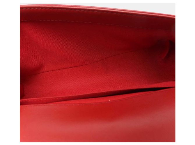 Borsa Chanel Boy Medium in Pelle Nera e Rossa Nero Rosso - vista 6