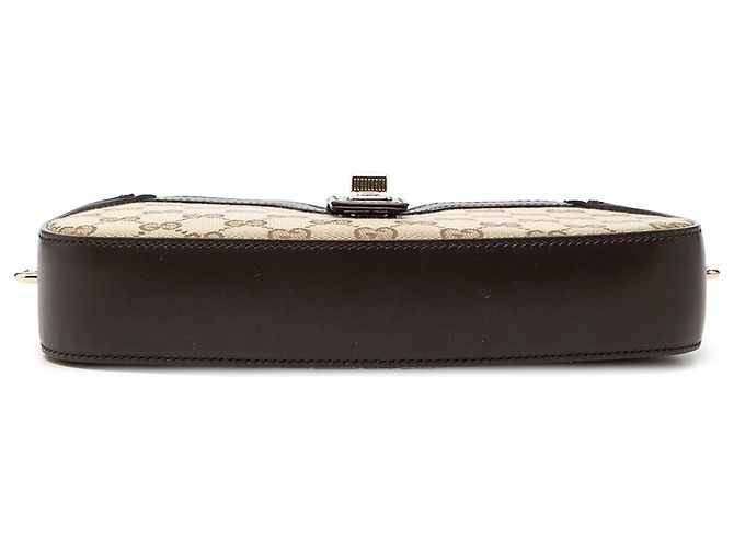 Borsa a tracolla Mini GG Canvas Web Moon Side Gucci Beige - vista 3