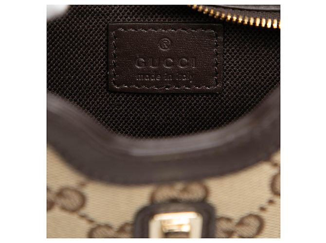 Borsa a tracolla Mini GG Canvas Web Moon Side Gucci Beige - vista 5