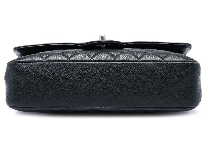Chanel Black Medium Classic Caviar Double Flap Nero - vista 3