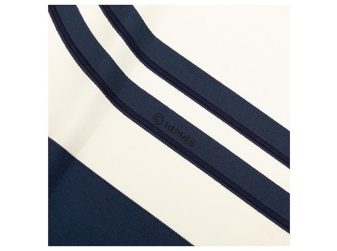 Hermès Blue Brides de Gala Silk Scarf 90 Dark blue - view 7