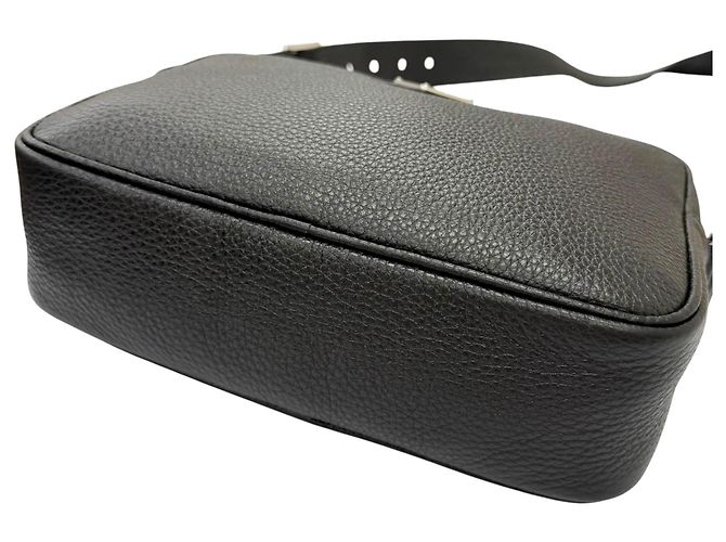 Borsa Camera Prada in Vitello Daino Nera Nero - vista 3