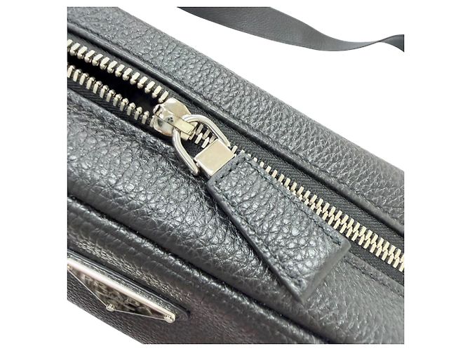 Borsa Camera Prada in Vitello Daino Nera Nero - vista 6