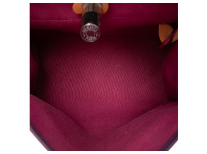 Hermès Purple Toile Verso Herbag Zip 31 Porpora - vista 4
