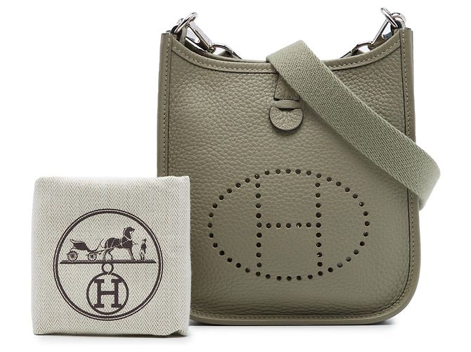 Hermès Gray Clemence Evelyne I TPM 16 Marrone - vista 7