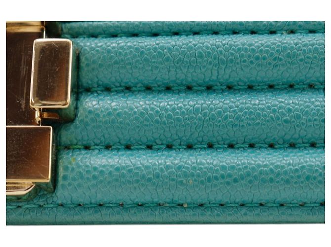 Chanel Blue Small Chevron Caviar Boy Flap Turchese - vista 15