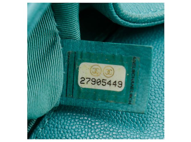 Chanel Blue Small Chevron Caviar Boy Flap Turchese - vista 5