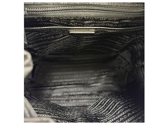 Prada Black Saffiano Trimmed Re Nylon Backpack - view 4