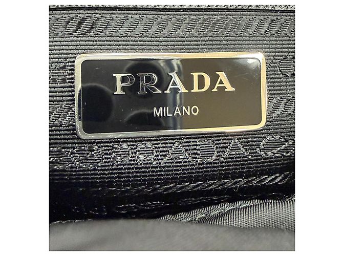 Prada Black Saffiano Trimmed Re Nylon Backpack - view 5