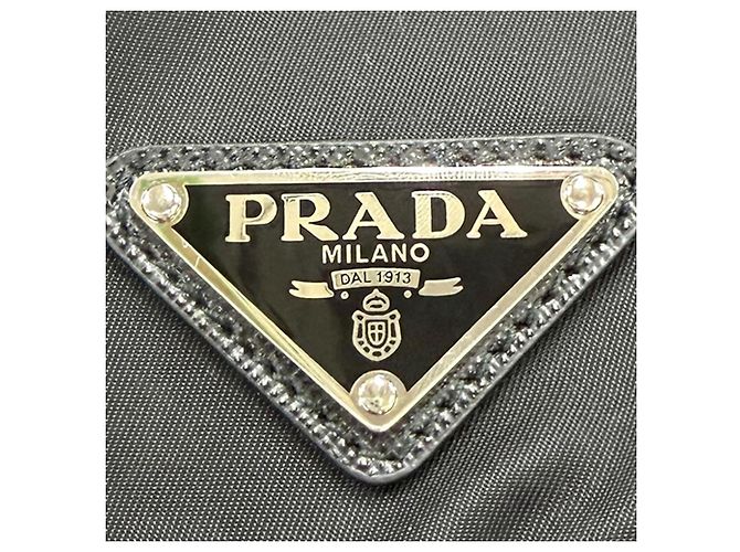 Prada Black Saffiano Trimmed Re Nylon Backpack - view 6