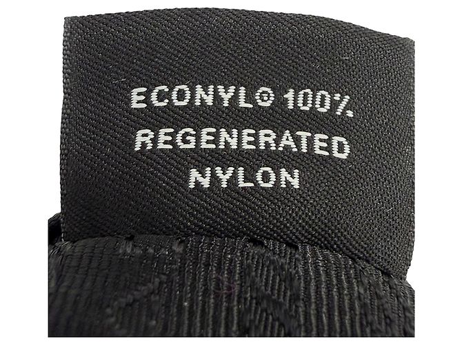 Prada Black Saffiano Trimmed Re Nylon Backpack - view 8